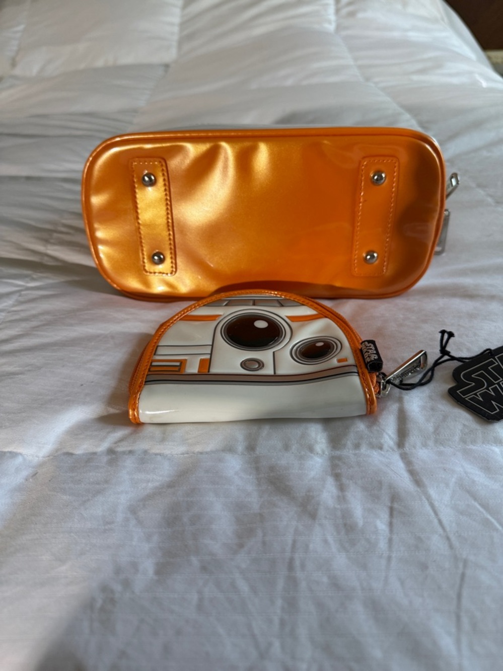 🔸RARE 2 Piece SET🔸Loungefly Star Wars BB-8 Dome Satchel & Matching Coin Purse - Picture 4 of 13